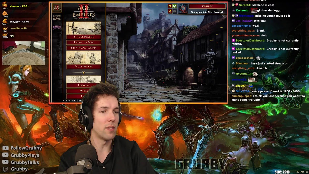 1600 ELO GOAL AoE2 - LIVE - Grubby - 02-Mar-2026