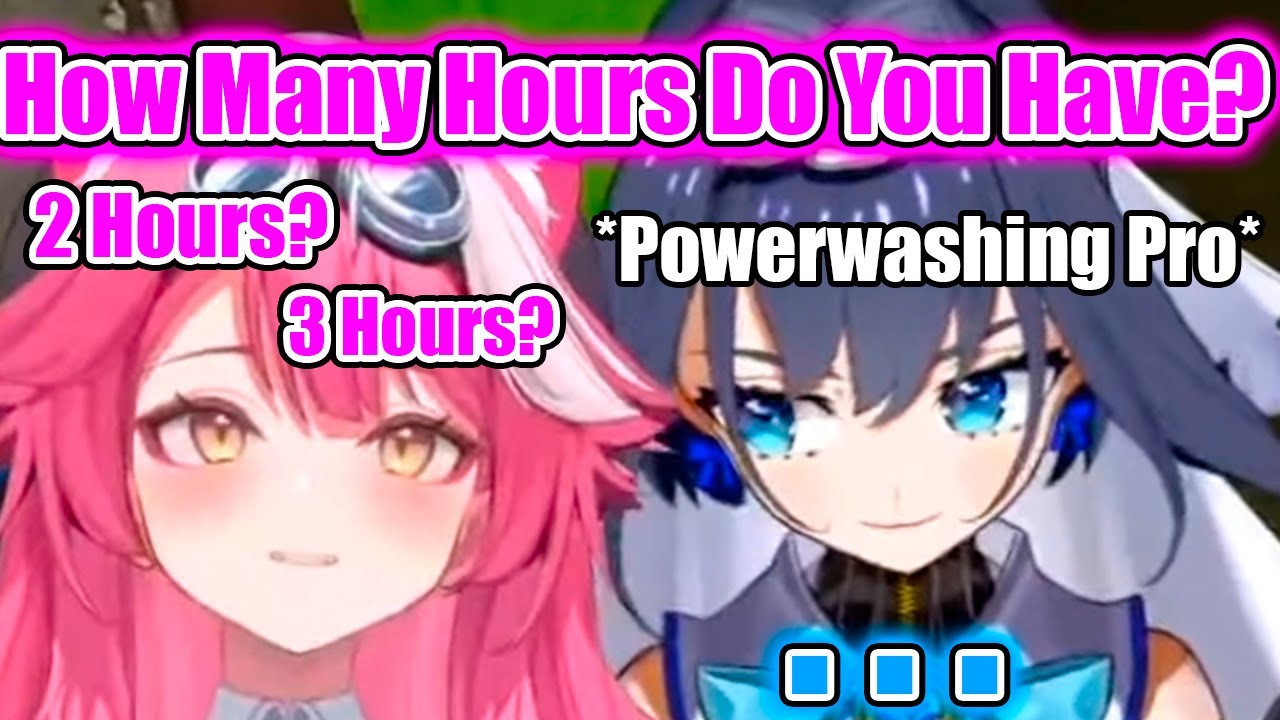 Kronii Goes Silent When Raora Asks How Many Hours She Has In PowerWash Simulator…