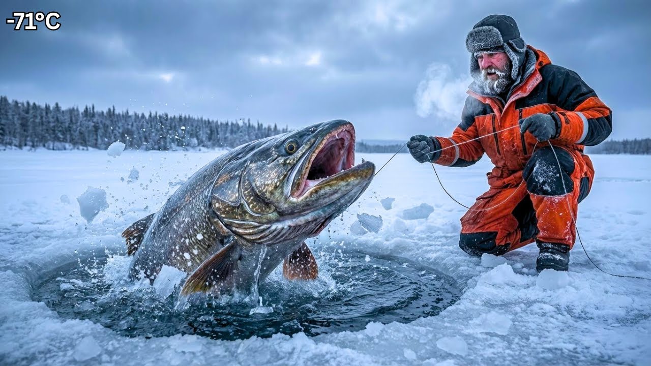 I Caught a 1,500 LB GIANT FISH in  -71°C  Weather  Extreme Cold Survival Challenge