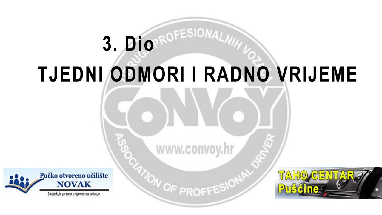 3. dio besplatne radionice o korištenju tahografa vezano uz EU direktivu 561/2006