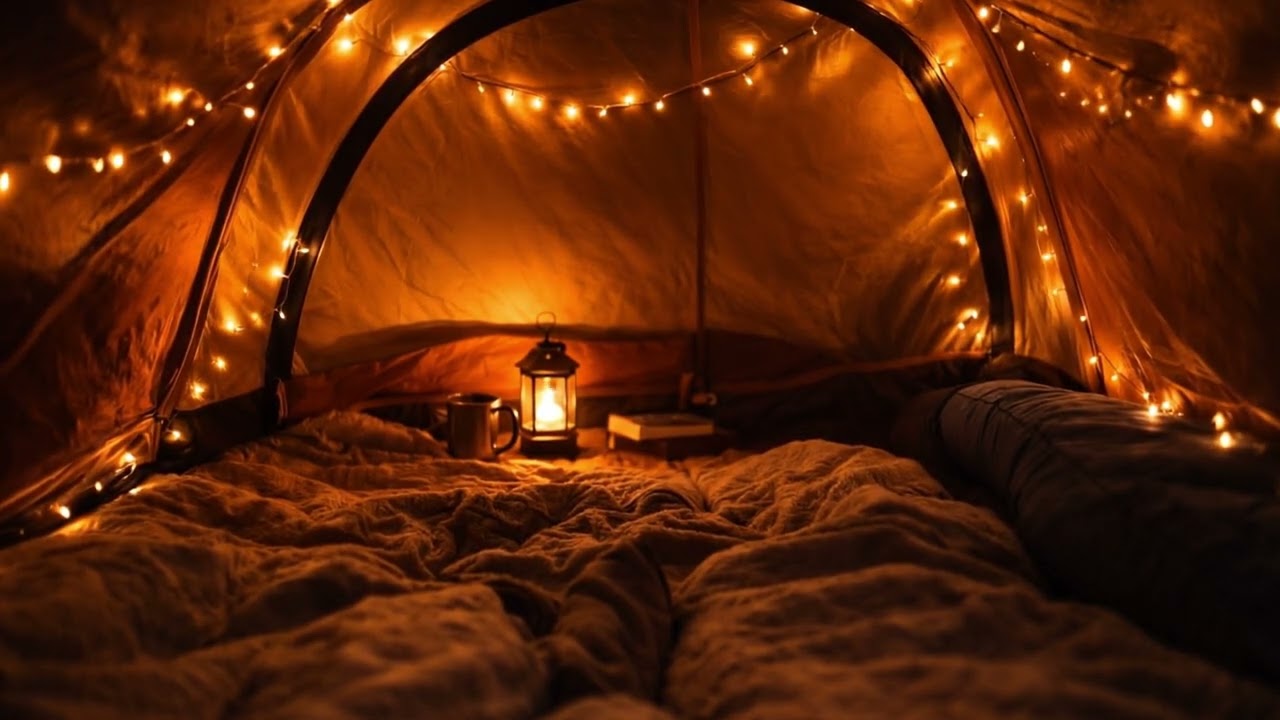 Sleeping in a Tent ⛺ 1 Hour Summer Night Ambience with Crickets