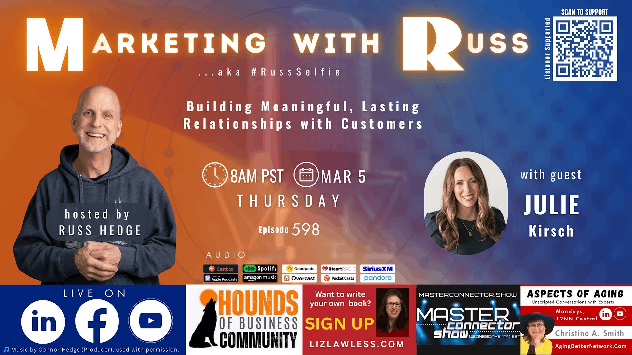 Marketing with Russ...aka #RussSelfie, Episode 598, with Julie Kirsch