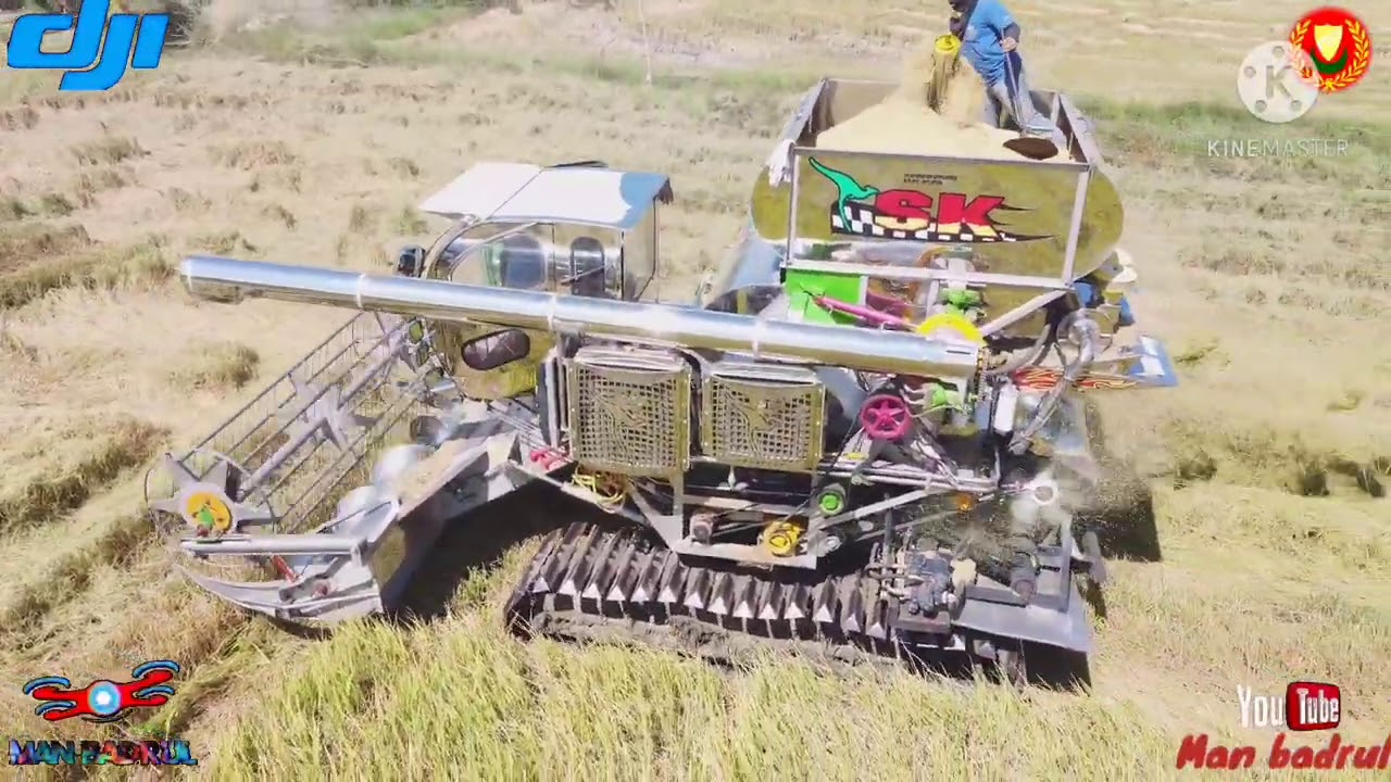 Mesin Thailand kerat padi..di sungai padang perlis