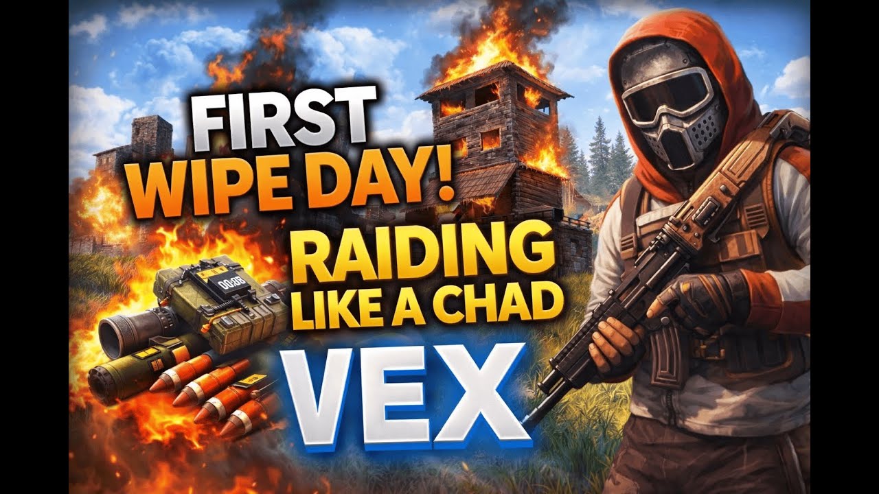 Хаос в день вайпа на VEX | Рейды и PvP в первый день (Rust)