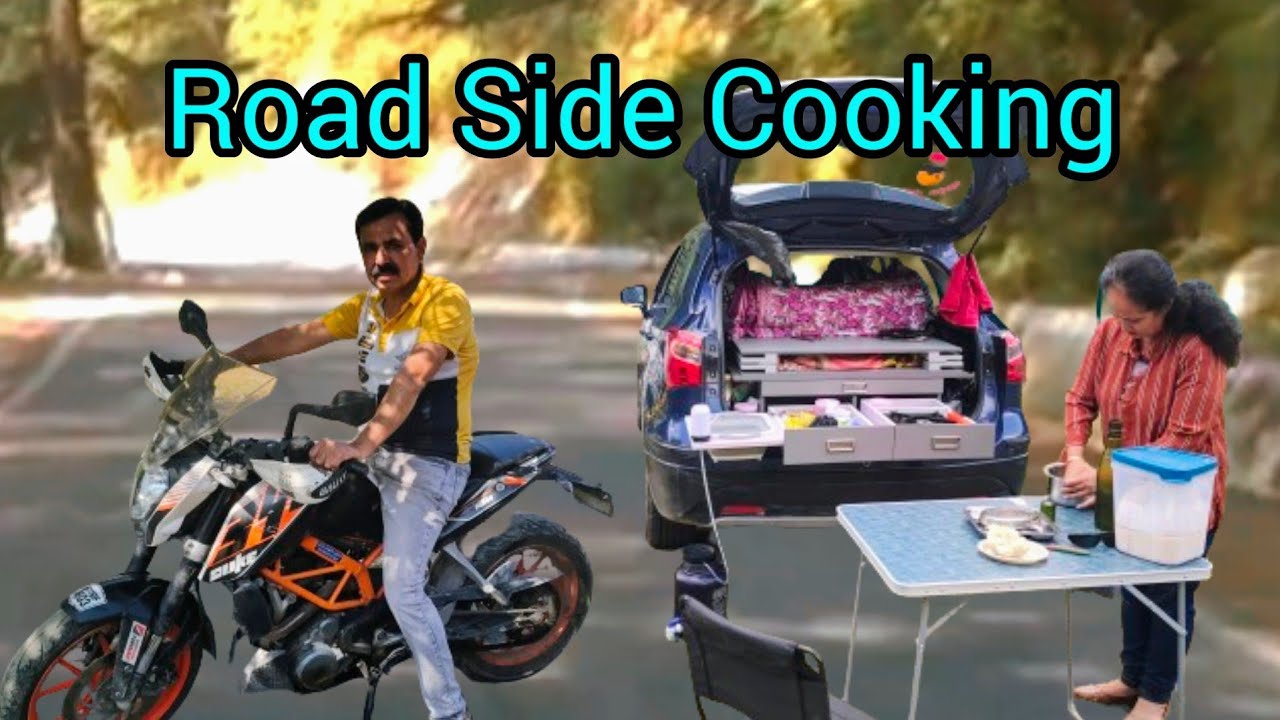 Road Side Cooking on Mountains | Enjoying Punjabi Dishes on Road | कैंपिंग में बनाए राजमा चावल