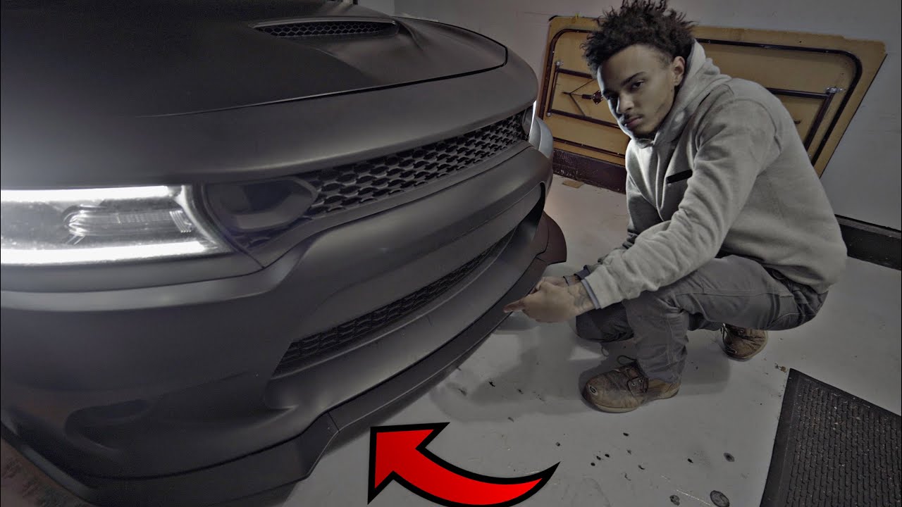 HOW TO INSTALL FRONT LIP SPLITTER ON A DODGE CHARGER/CHALLENGER.
