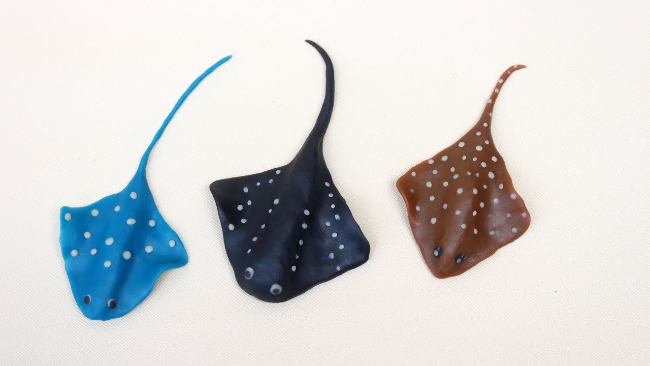 Polymer CLAY Tutorial How To Make STINGRAYS | Clay DIY