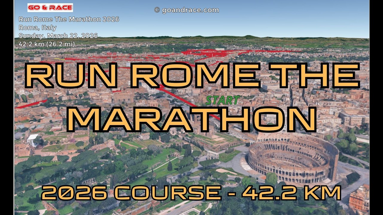 Fly over the Run Rome The Marathon 2026 course! 🏃‍♂️ 3D Animation
