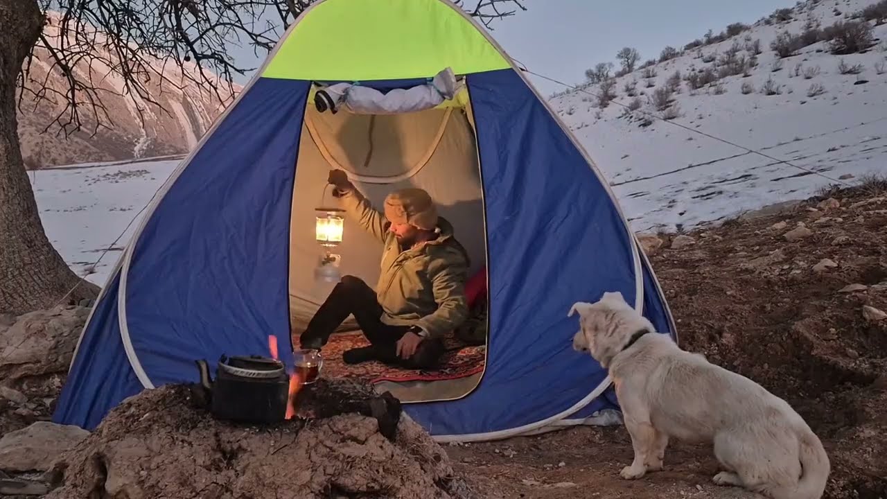 Как пережить -10°C в Снежных горах с моей собакой| Палатка отоплениемподземная система пожаротушения