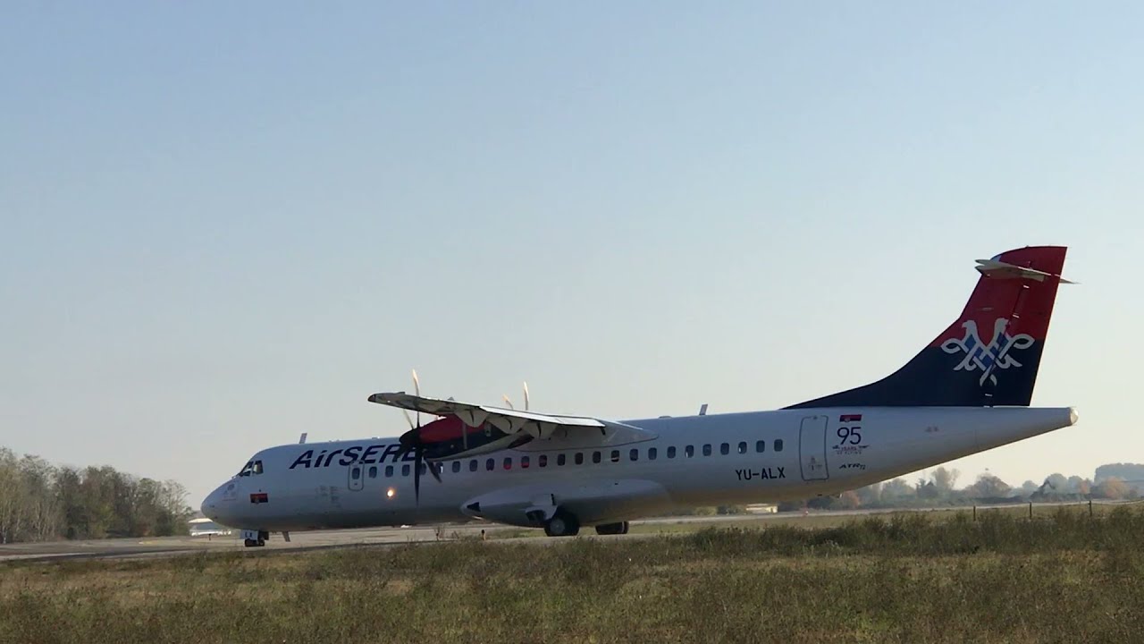 Air Serbia ATR 72-600 YU-ALX take off Bologna airport #aviationlovers #aviationlovers #atr72
