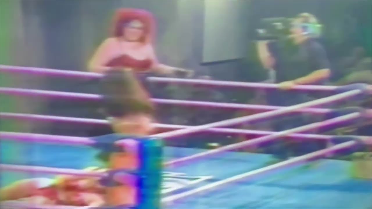 FINAL barefoot LITTLE FIJI & EGYPT tagteam V 2on1 QUEEN KONG POWW WRESTLING GLOW MATILDA HUN FRITZY