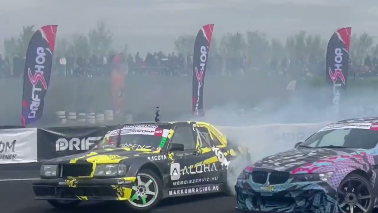 Tomi Magyar - Mercedes-Benz W201 M104 turbo drifting at Drift Kings 2023 Round 1 T&ouml;k&ouml;l Arena🇭🇺
