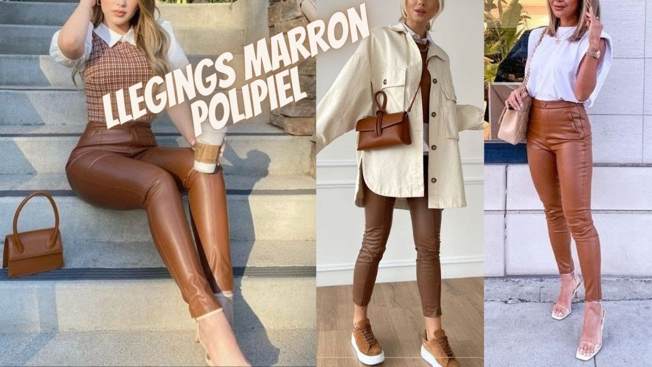 MARRON EL TONO FASHION PARA TUS LEGGINS DE POLIPIEL🎈BROWN THE FASHION TONE FOR YOUR LEATHER LEGGINS🎀