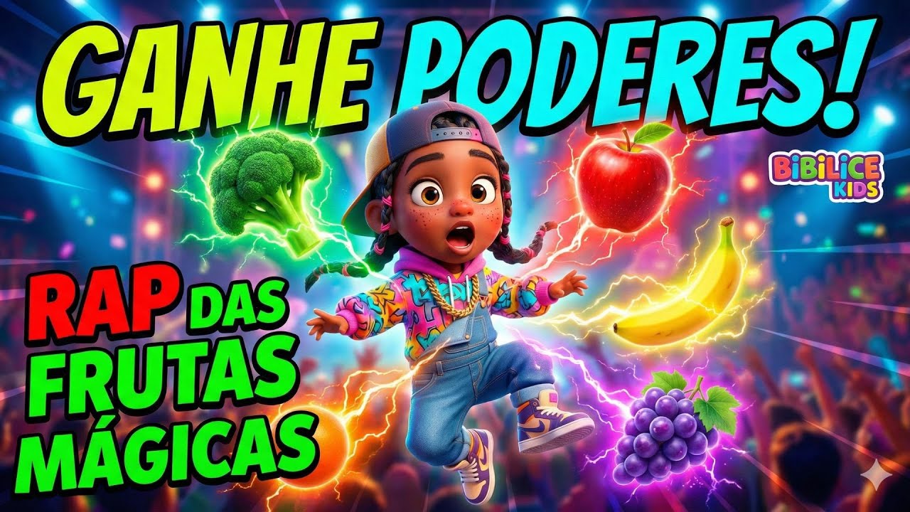 ⚡ DANCE E GANHE PODERES! O Rap das Frutas Mágicas 🥦🍎 Bibilice Kids