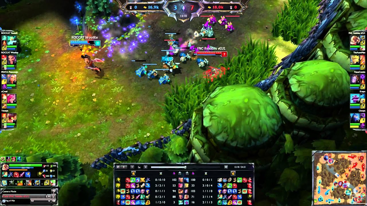 Fnatic Rekkles + Evil Geniuses Krepo - Corki Braum vs Draven Zilean - patch 4.18