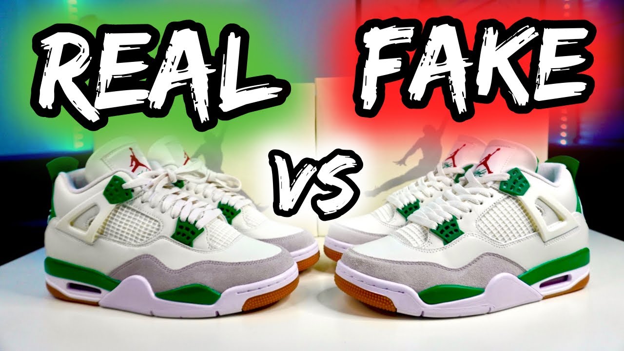 ⚠️REAL vs FAKE (REPLICA,UA) JORDAN 4 SB PINE GREEN ⚠️ APRENDE A DISTINGUIRLAS!