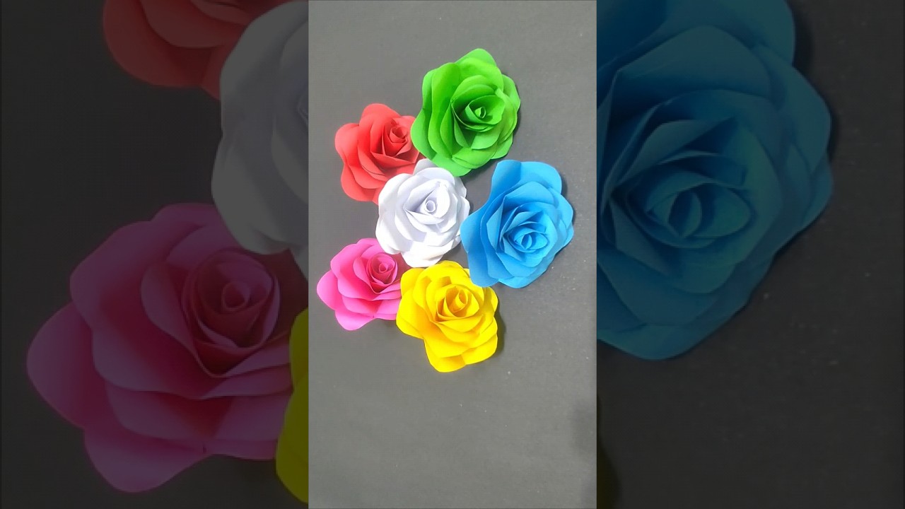 How To Make Realistic and Easy Paper Roses | Rose Flower DIY | Craft Paper Rose Design Part 110