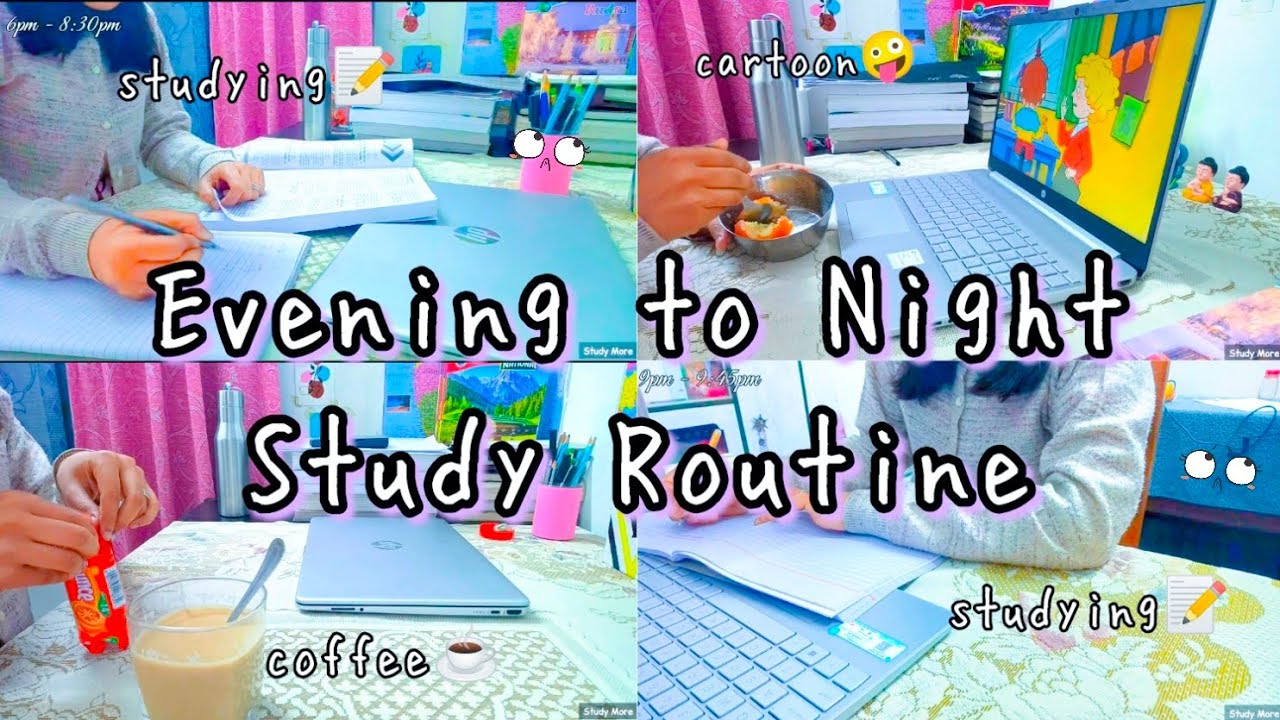 Evening to Night Study Routine ☕| Productive Study Vlog 📚 | Study More