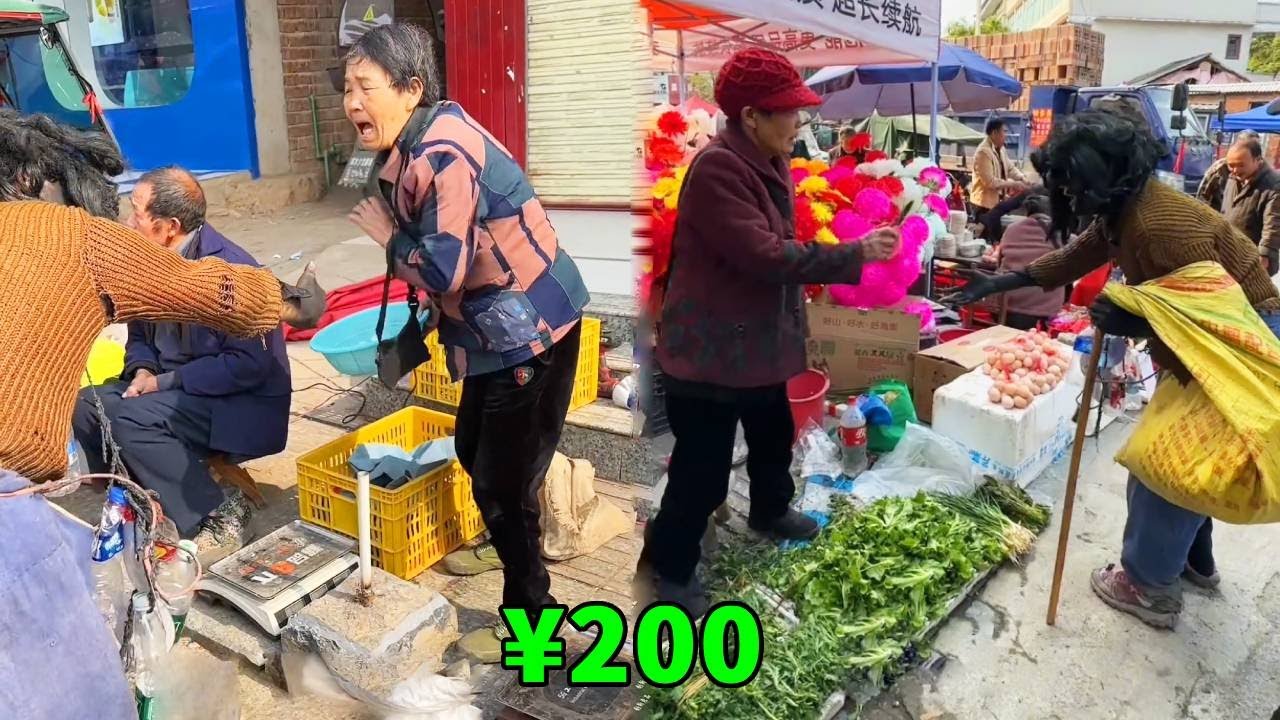 阿義假扮乞丐上街乞討，無良的大娘居然要給他老鼠藥！還好善良的爺爺及時出現，幫助了他！ 【阿義走鄉村】#Farm #tour #drama #正能量