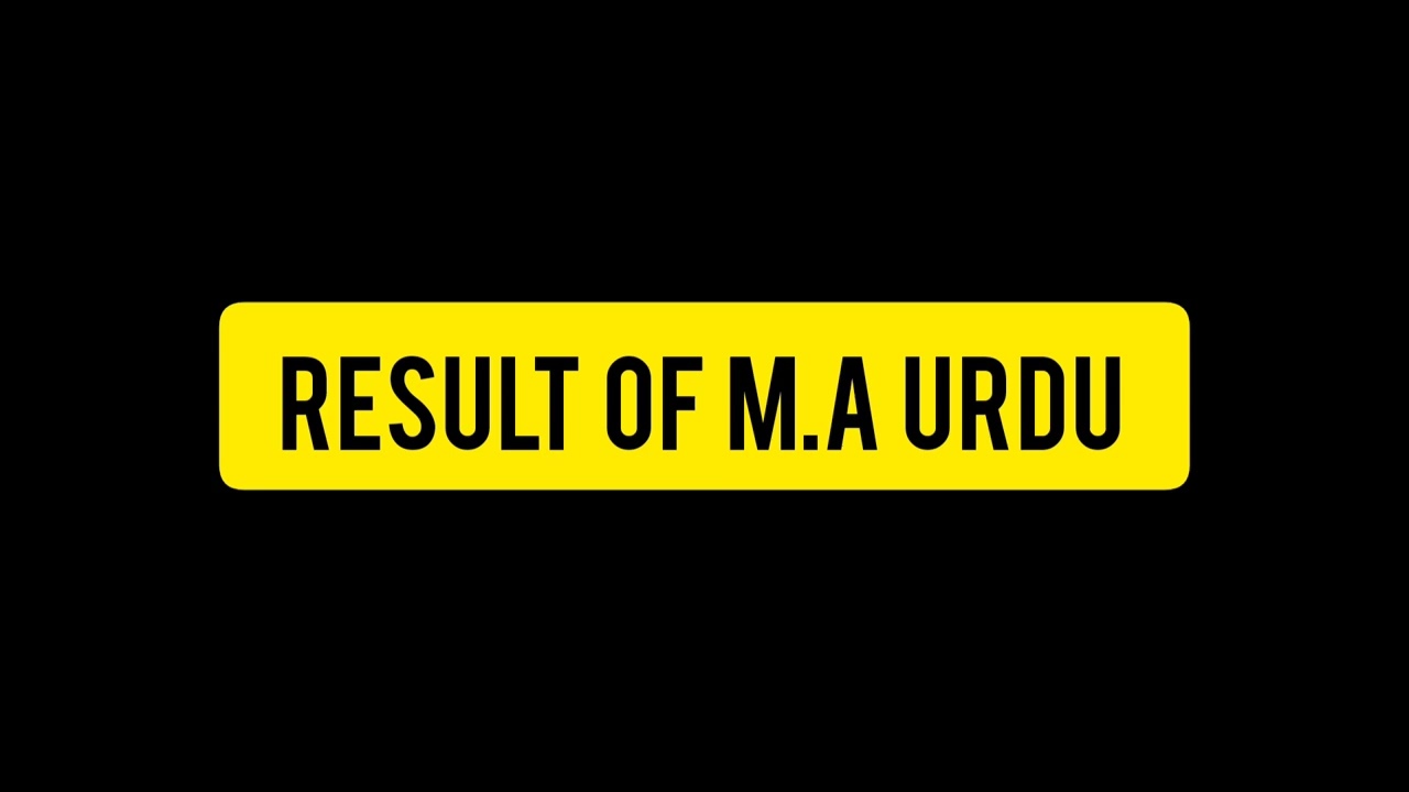 Punjab University MA MSc Part 1 Result 2021 Announced |Result of M.A Urdu