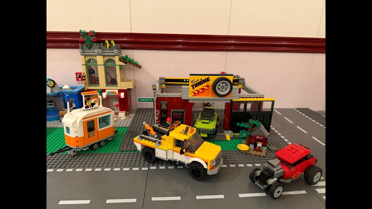 Lego 60258 &mdash; самоделка/модификация с улучшенными транспортными средствами и мастерской!