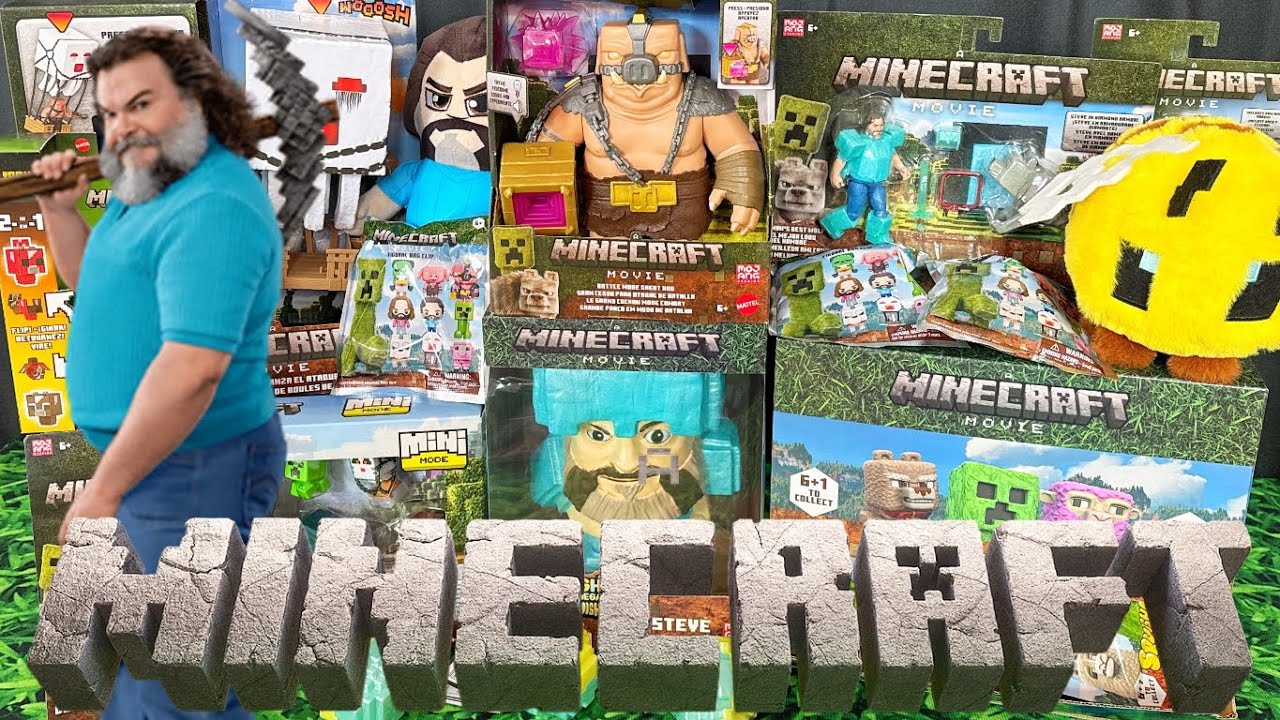ASMR Minecraft Movie Oddly Satisfying Toy Unboxing Collection | Steve & Dennis The Wolf | CoolToys