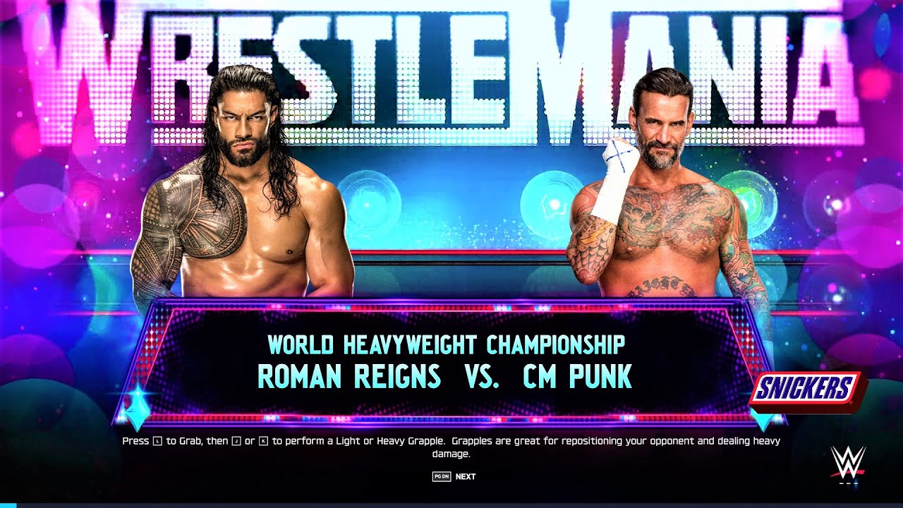 Роман Рейнс против Си Эм Панка — Чемпионат мира в тяжелом весе — WWE 2K25