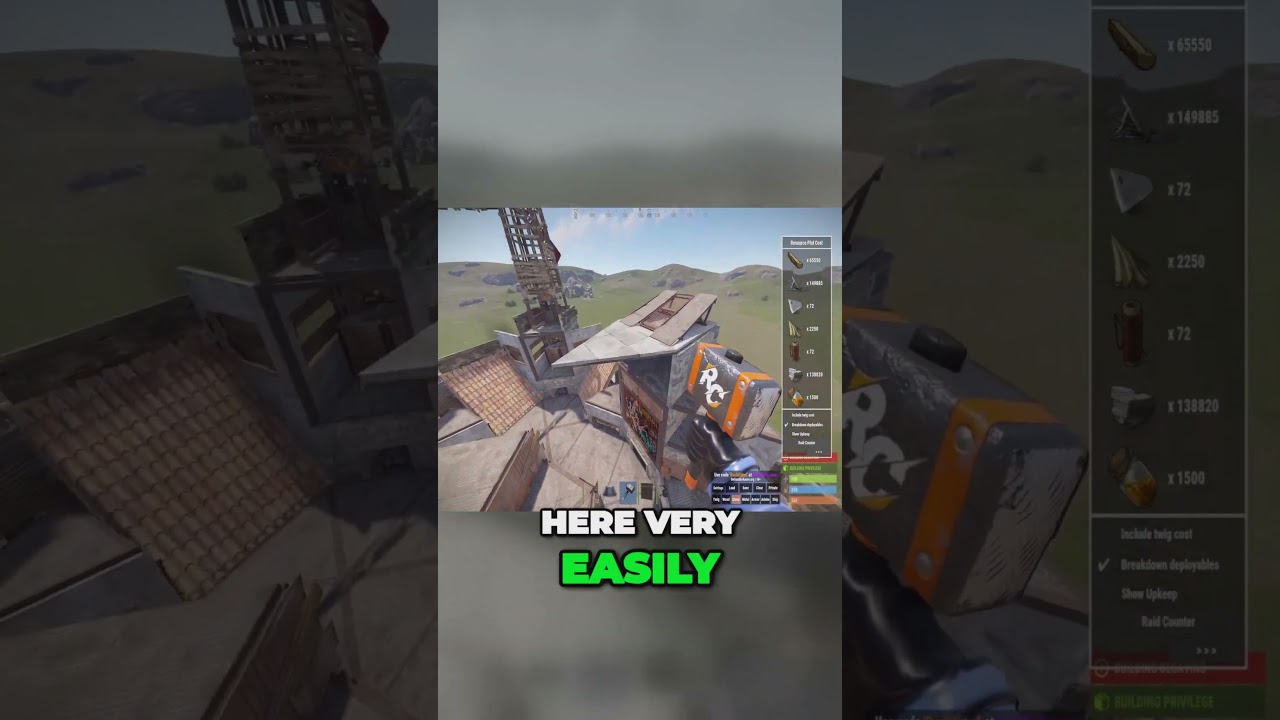 Protect Your Roof Turrets In Rust #rust #rustbase #rustbasebuilding #rustguide