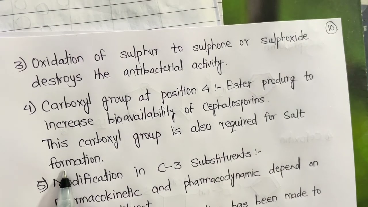 SAR of cephalosporins ||Beta-lactum antibiotic ||
