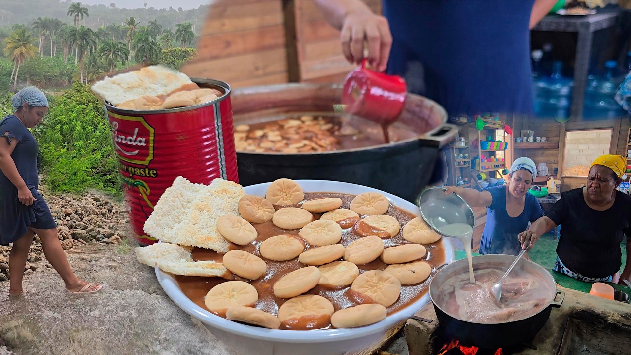 Bajando De La Loma Con Un FUERTE AGUACERO. Habichuelas con Dulce Bajo La Lluvia