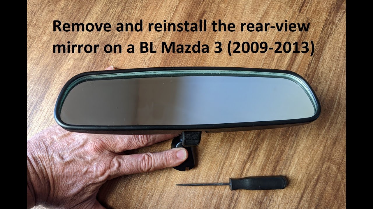 BL Mazda 3: R&R the rear-view mirror. 2009 2010 2011 2012 2013 2nd gen remove uninstall replace