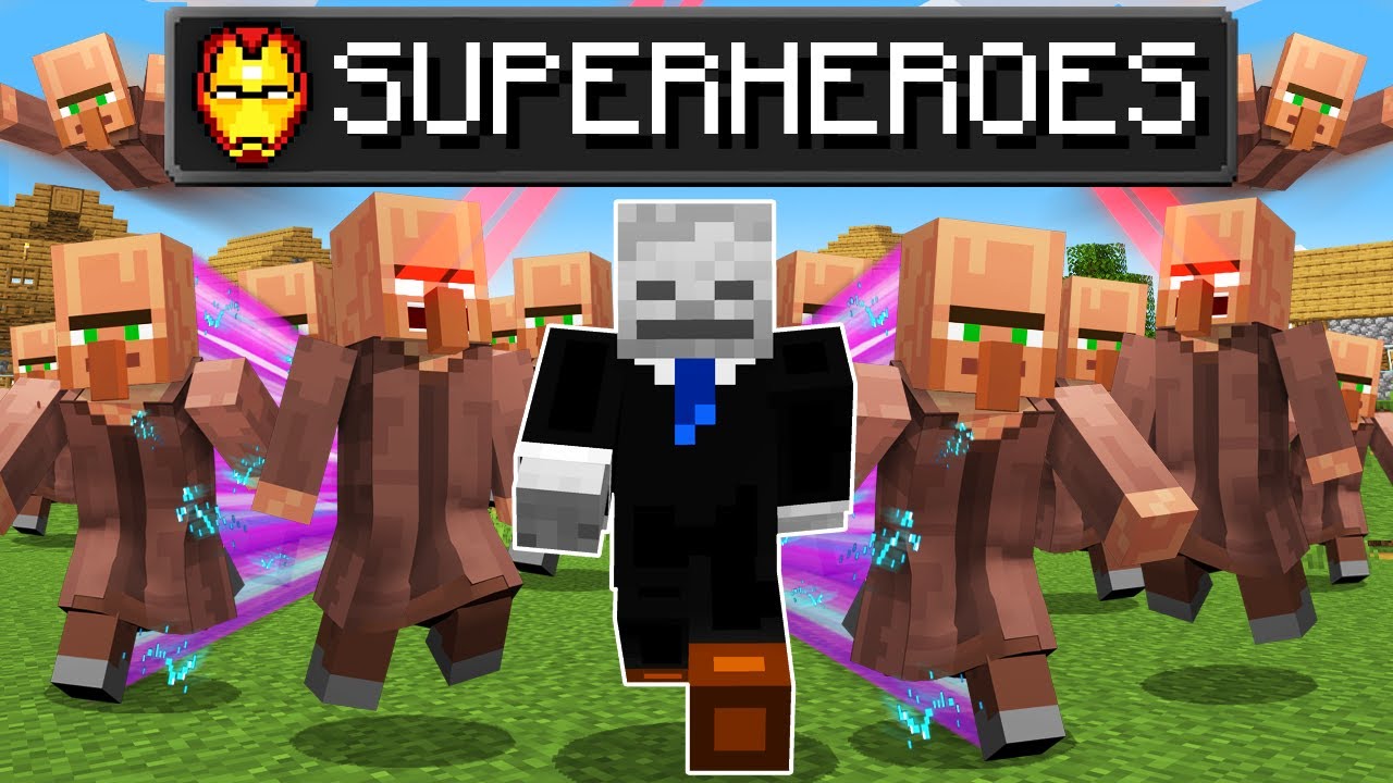 Minecraft, но у жителей деревни есть суперспособности