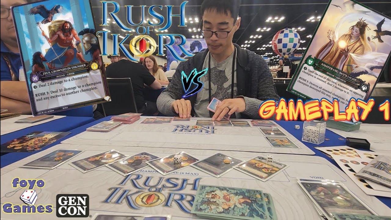 Rush of Ikorr - Gameplay 1 - Zeus vs. Amaterasu | Gen Con 25
