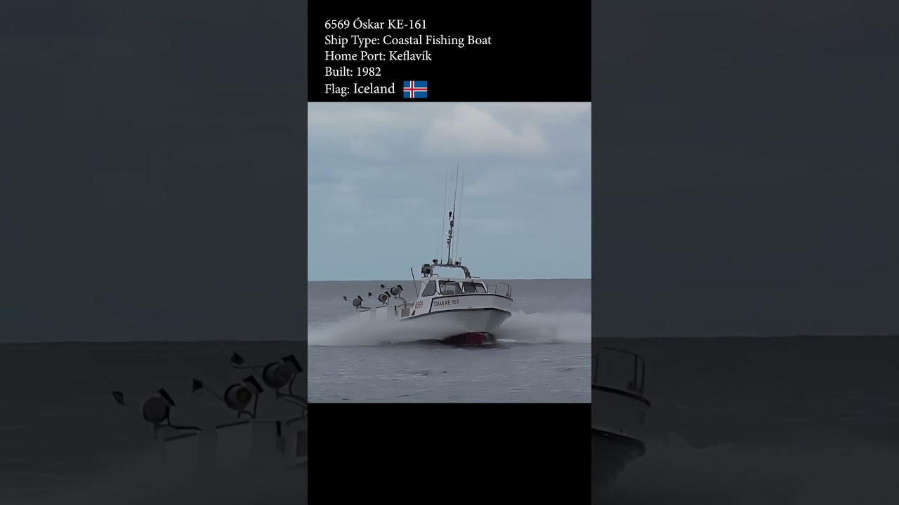 Coastal Fishing Boat 6569 Óskar KE-161 With Home Port In Keflavik Iceland - Details In Description