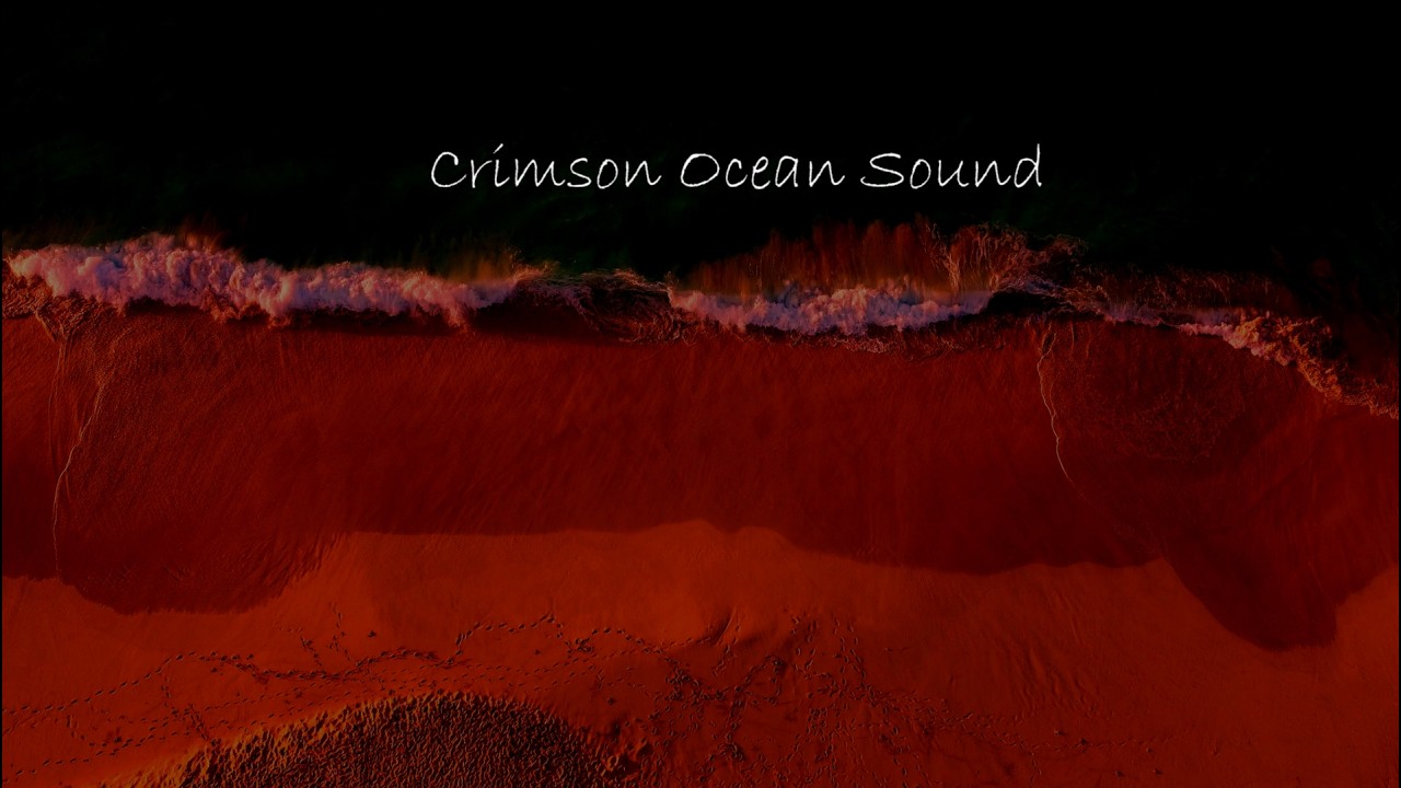Crimson Ocean Night Sound | 4 Hours of Red Ocean Night Ambience for Sleep | White Noise