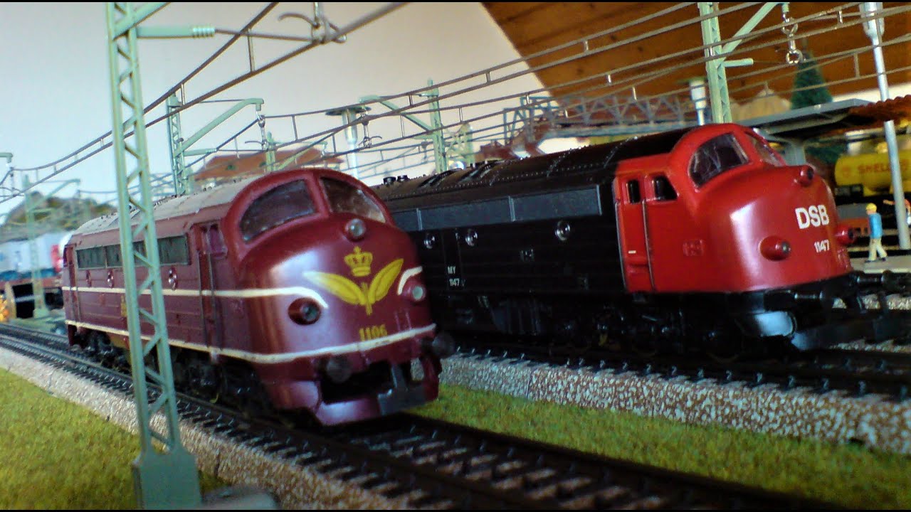 NOHAB - DSB  MY1147 + MY1106 Diesel Locomotive Denmark - Märklin 3067