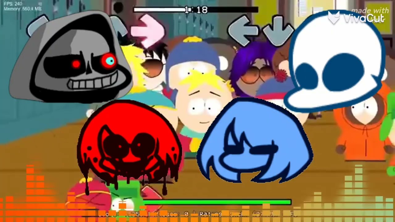 Doubling down pero es Dust sans y chara vs Frisk y sans