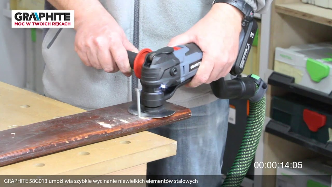 TEST AKUMULATOROWEGO WIELOFUNKCYJNEGO NARZĘDZIA OSCYLACYJNEGO GRAPHITE 58G013 ENERGY+