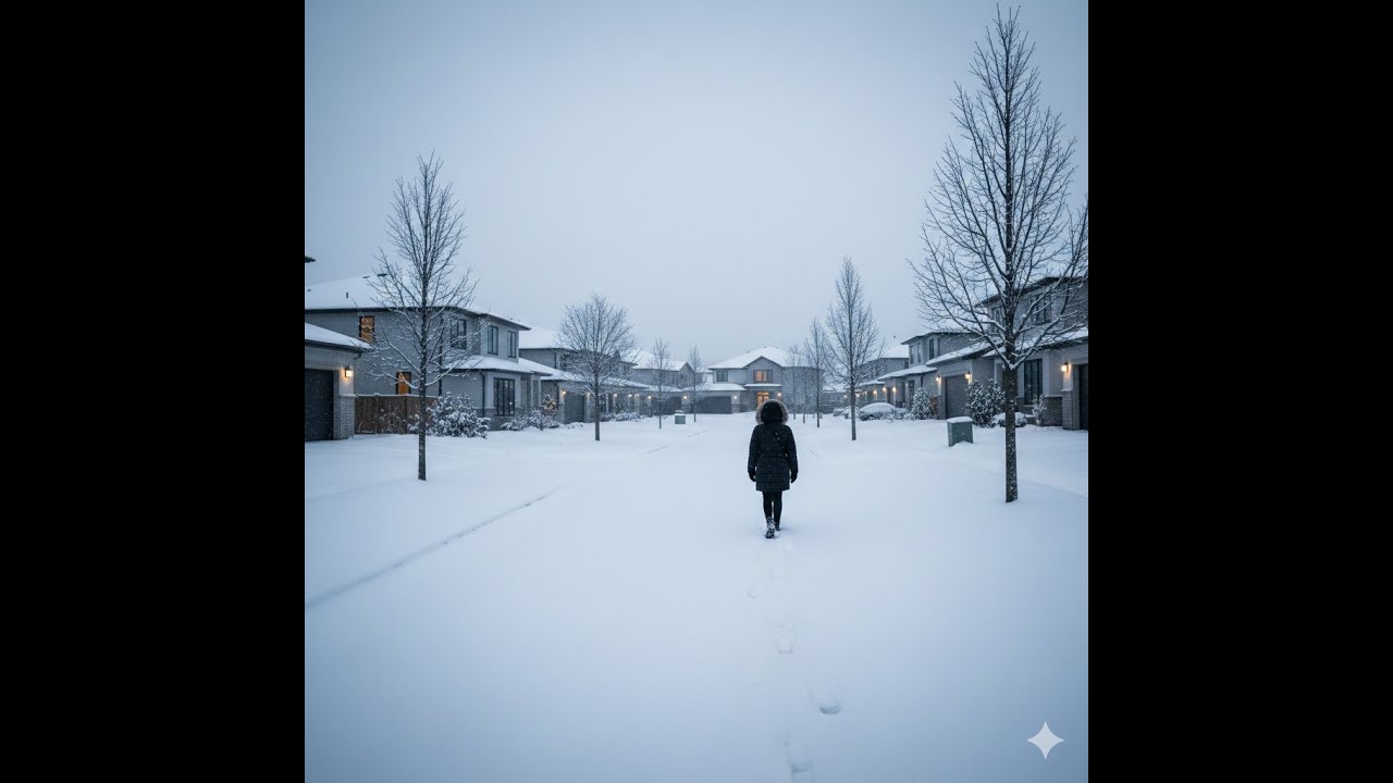 Winter Calm: A Snowy Neighbourhood Walk