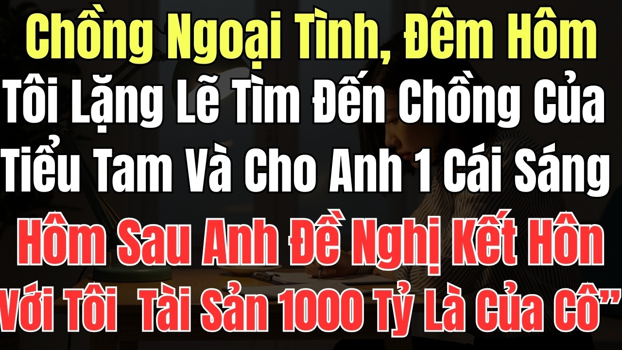 Chồng Ngoại Tình, Đêm Hôm TôiLặng Lẽ Tìm Đến Chồng Của Tiểu Tam Và Cho Anh 1 Cái. Sáng Hôm Sau Anh