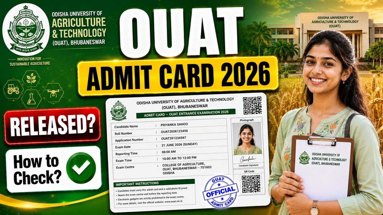 ouat admit card 2026 | ouat entrance admit card 2026 