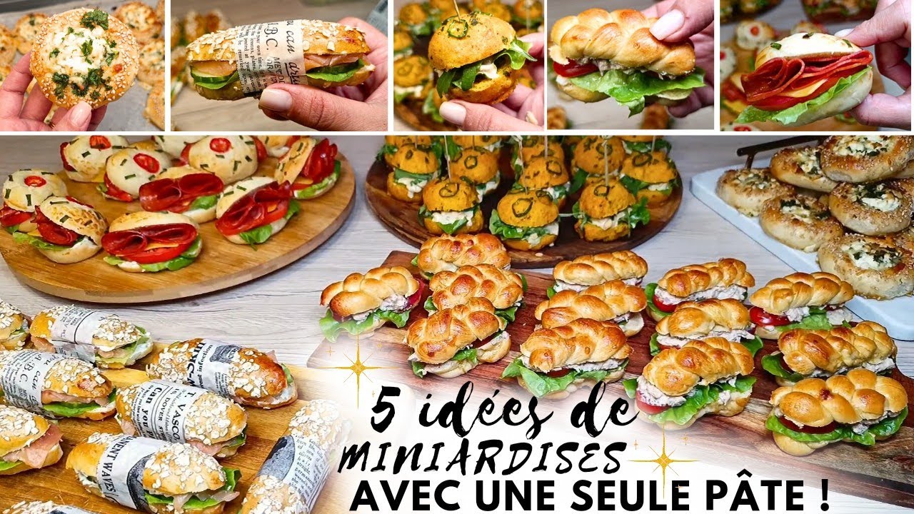 LA PÂTE MAGIQUE( pâte à tous faire )😱 5.APÉRITIFS AVEC UNE SEUL PÂTE !SPÉCIAL FÊTES/BUFFET DÎNATOIRE