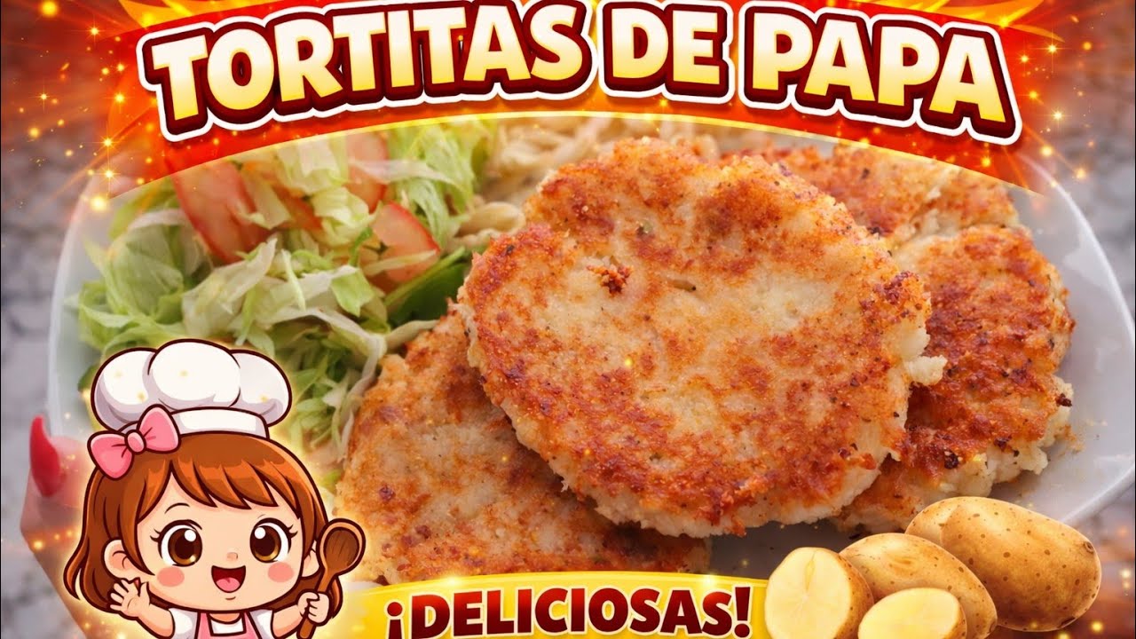 Tortitas de papa crujientes por fuera y suaves por dentro 😋 #food #recetas # tortitasdepapa #cocina 