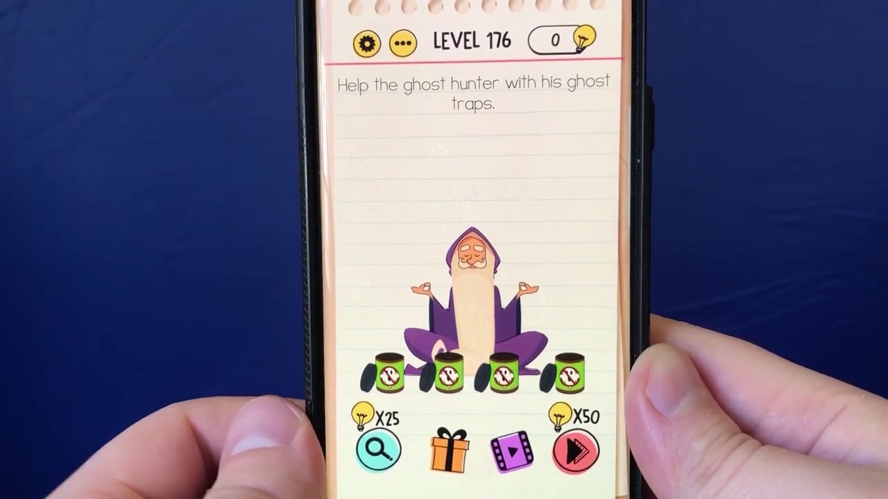 Brain Test Help the ghost hunter with his ghost traps