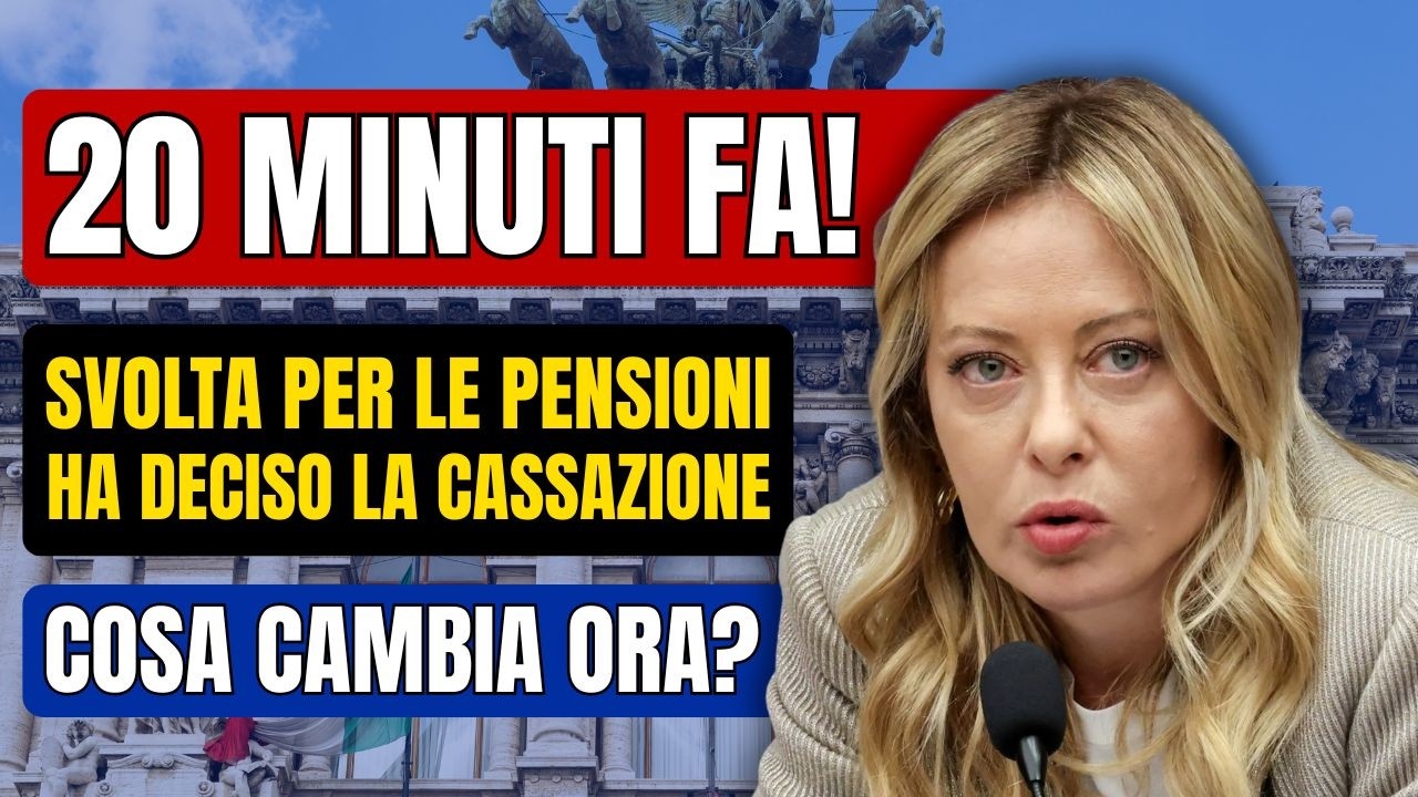 🔴 20 MINUTI FA! I Pensionati Esplodono di Gioia! 👉 La Corte di Cassazione Ha Appena Deciso!