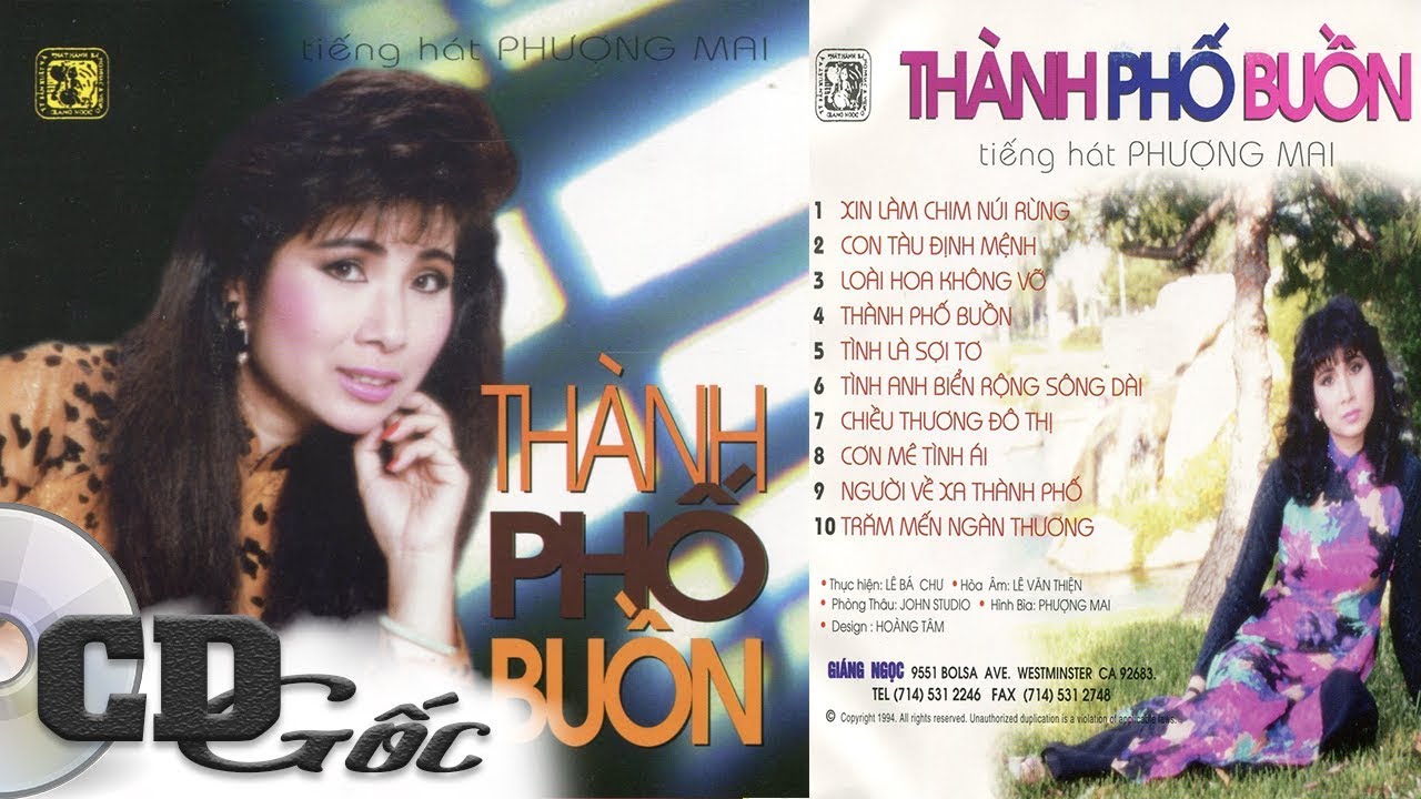 CD TIẾNG HÁT PHƯỢNG MAI - Thành Phố Buồn - CD Gốc Nhạc Vàng Xưa Hay Nhất (Giáng Ngọc)