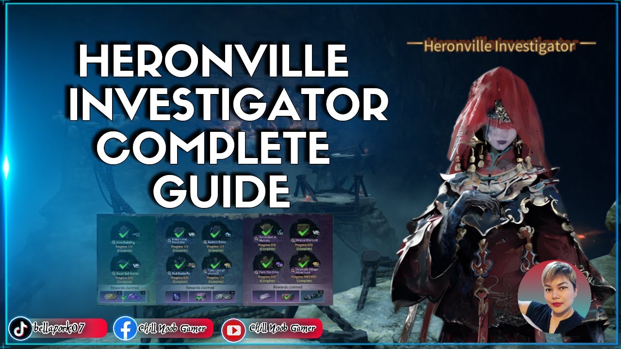 HERONVILE INVESTIGATOR Complete Guide #lifeafter #neteasegames #heronville