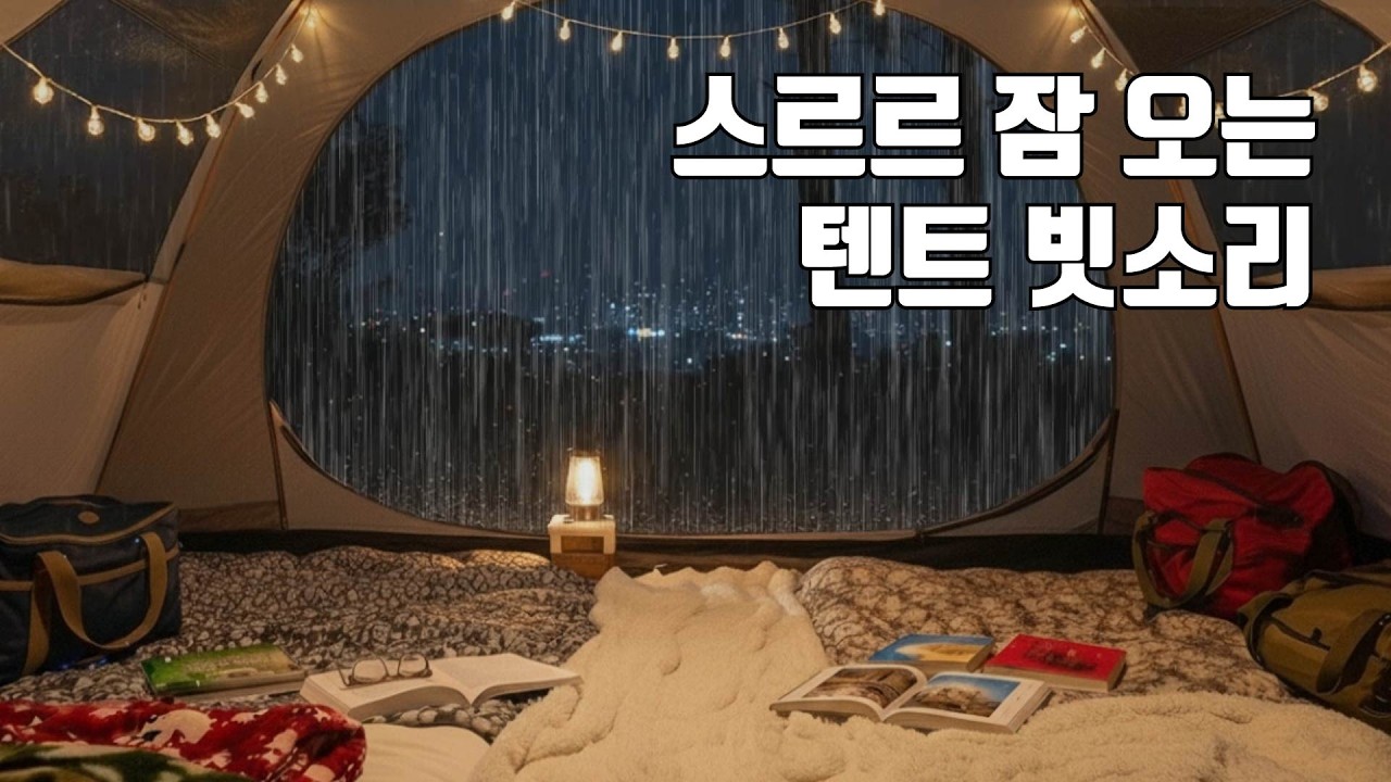 스르르 잠 오는 텐트 빗소리 - 마음이 편안해 지는 수면 ASMR 백색소음
