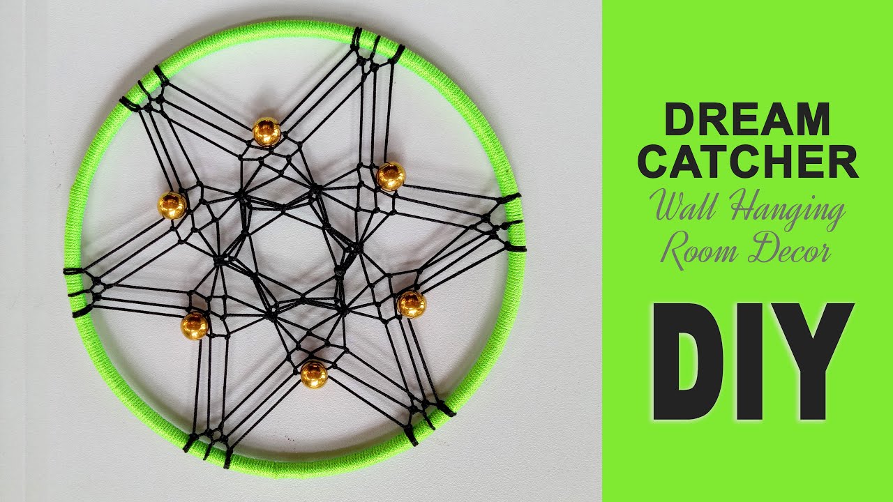 How to make Star Pattern Wall Hanging Dreamcatcher | Wall Decor Ideas DIY