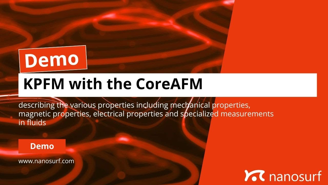 Demo: Kelvin Probe Force Microscopy (KPFM) with the CoreAFM